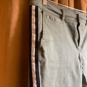 Army Green Stripe Pants